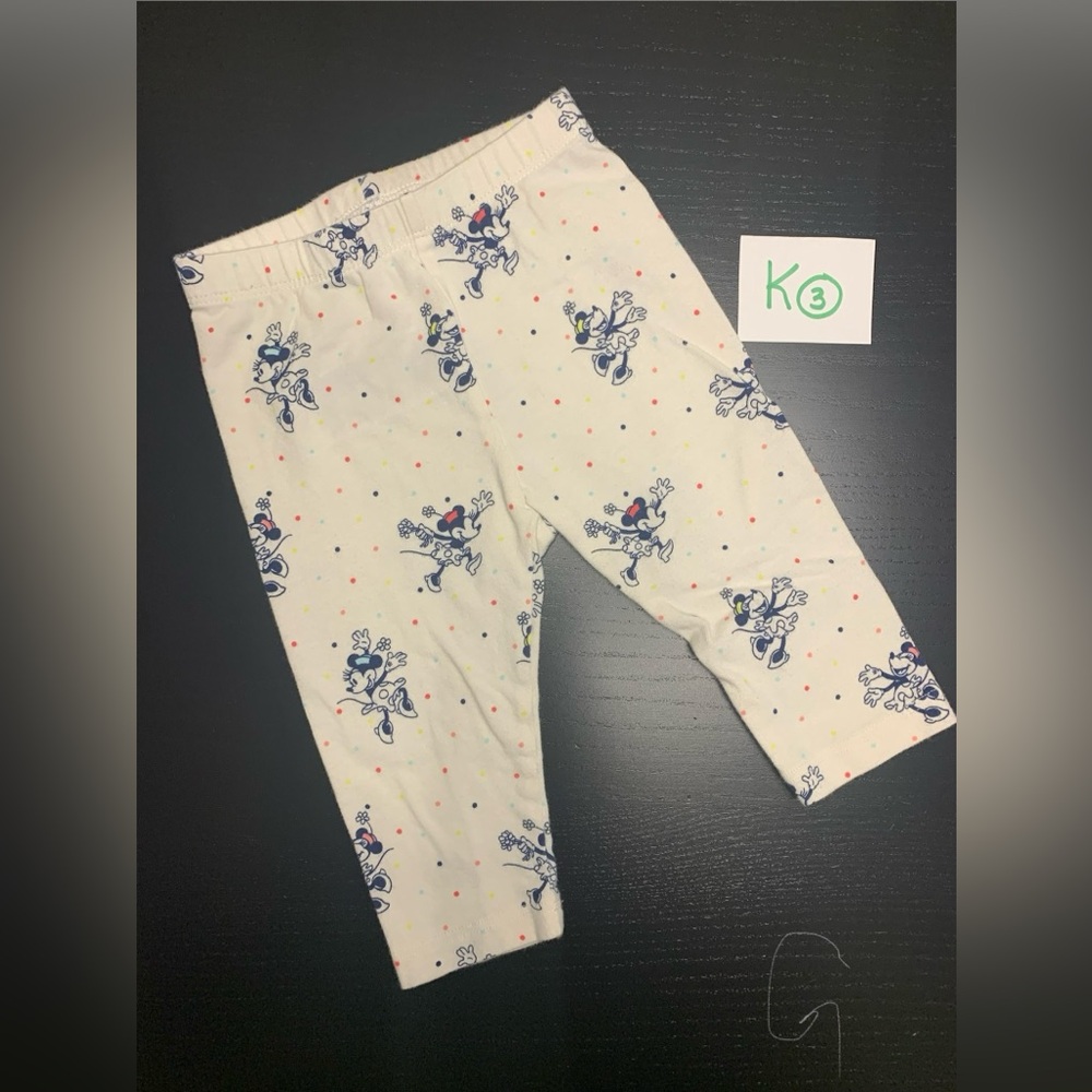 🧸 2/$8.00⭐️ GAP 3-6m Minnie Mouse Leggings